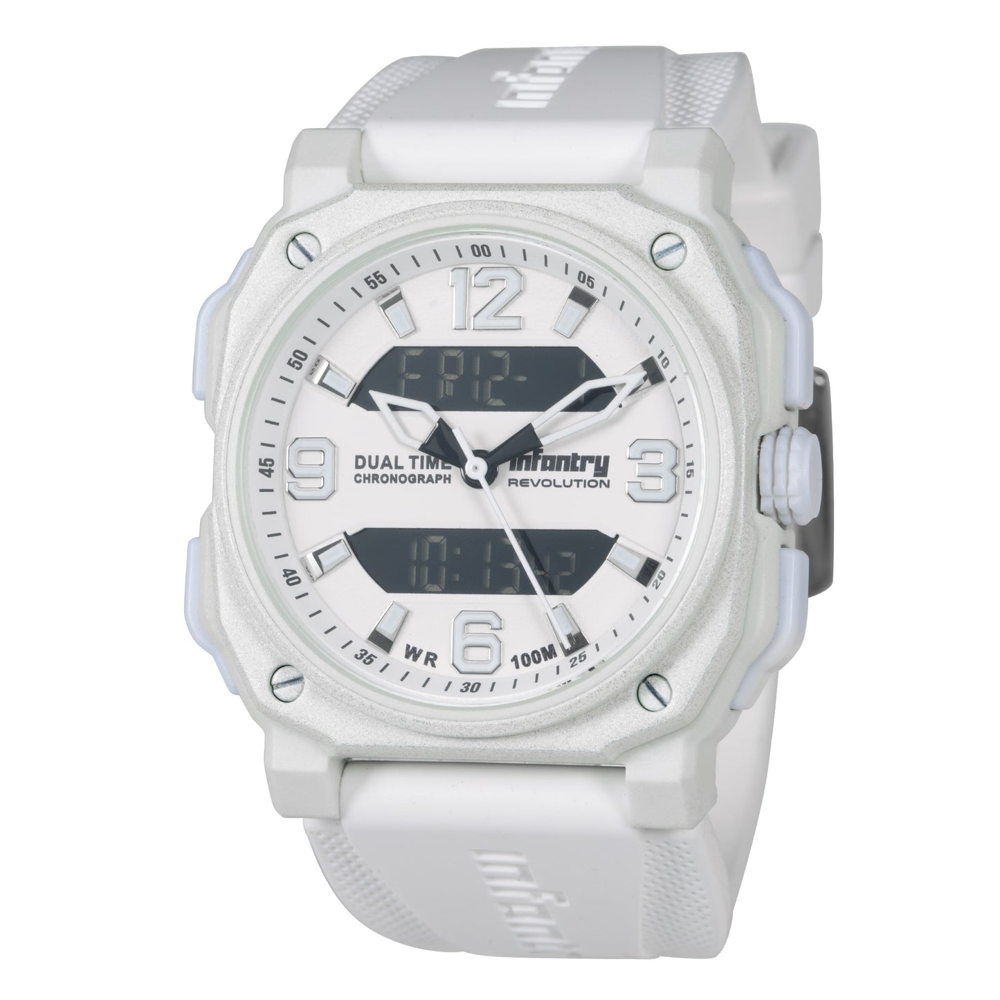 Digital Analog Unisex's Watch - White waterproof_REVO-AD-42WHT-02