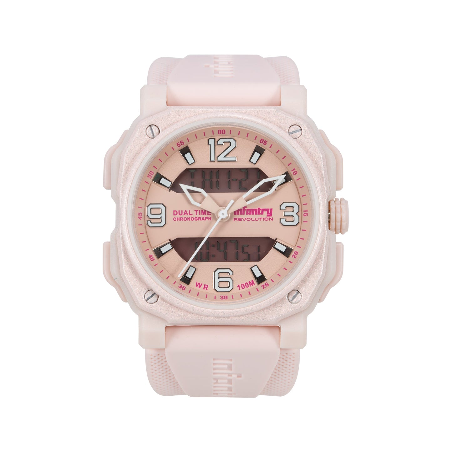 Digital Analog Women's Watch - Pink waterproof_REVO-AD-42PINK-02