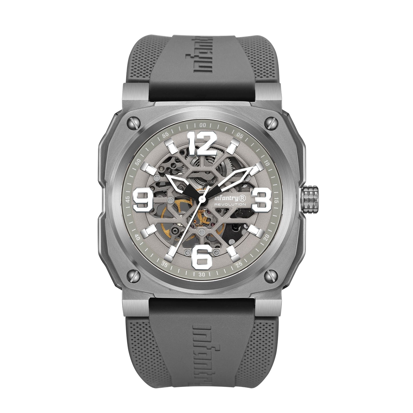 Infantry Automatic Movement Men's Watch - Grey waterproof_REVO-SKL-04-V2