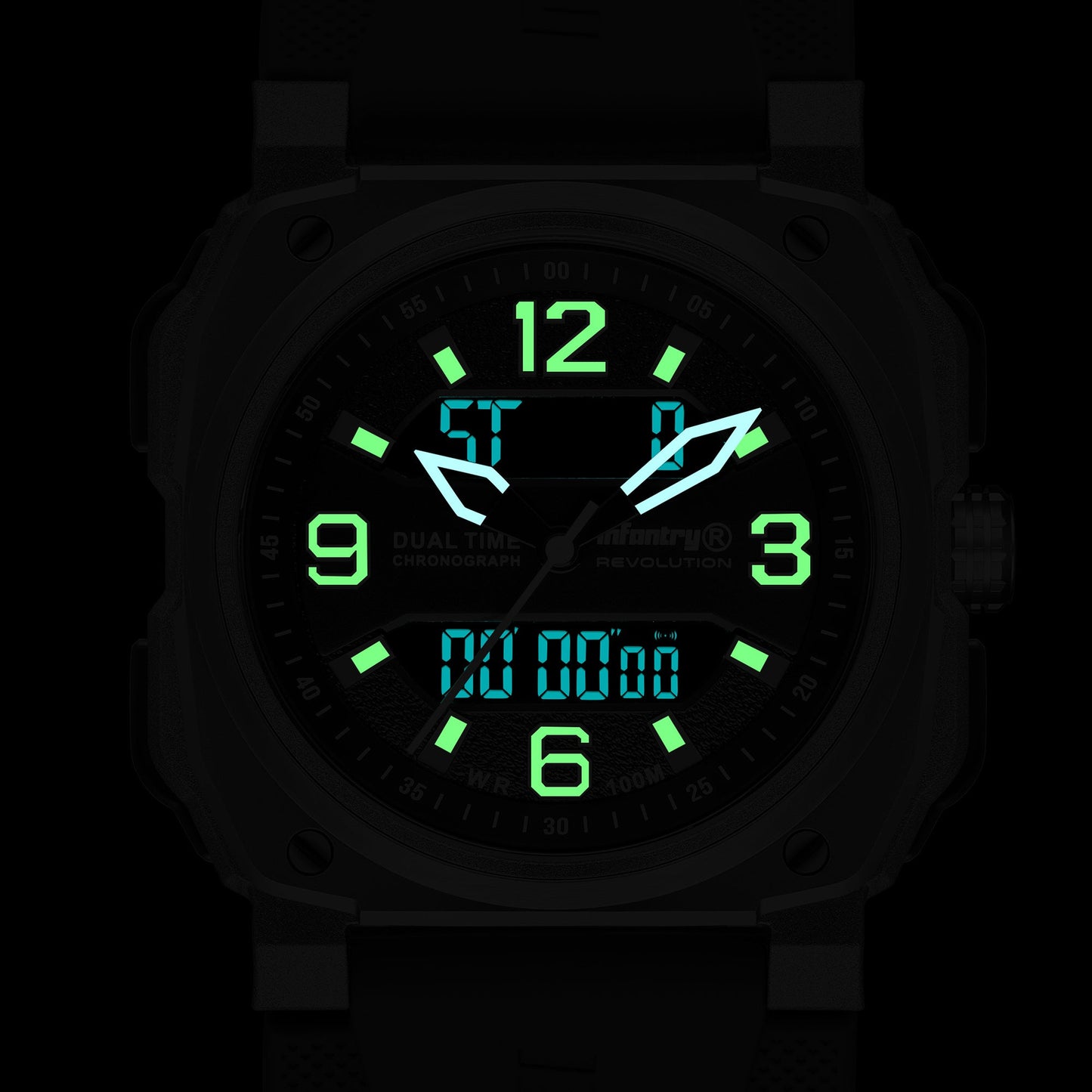 Infantry Digital & Analog Dual Display Men's Watch - Grey, Desert, Grey camo, Desert camo waterproof_REVO-AD-01-V2-07