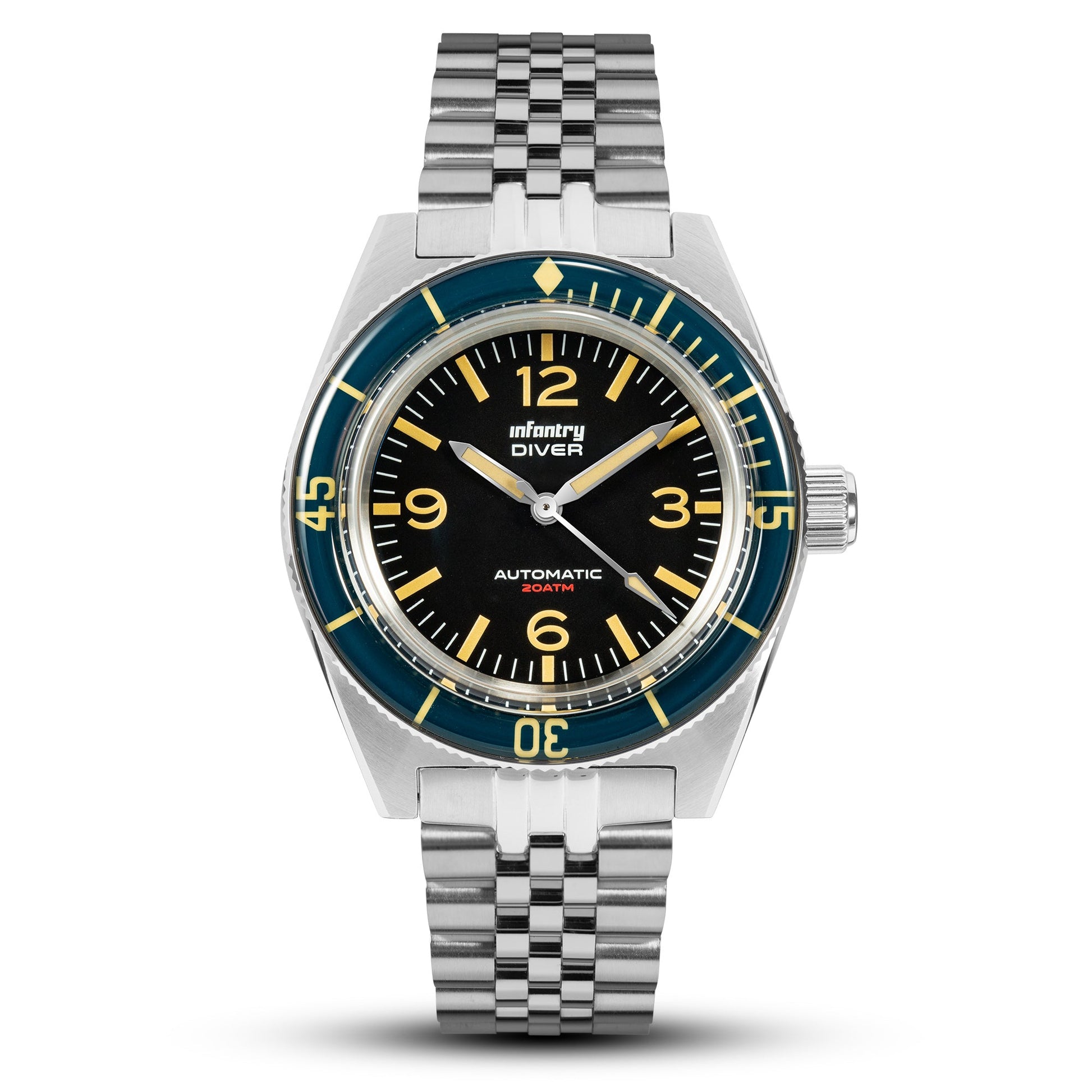 Infantry Diving Men's Watch - Navy, Green waterproof_DIV-001-BLU