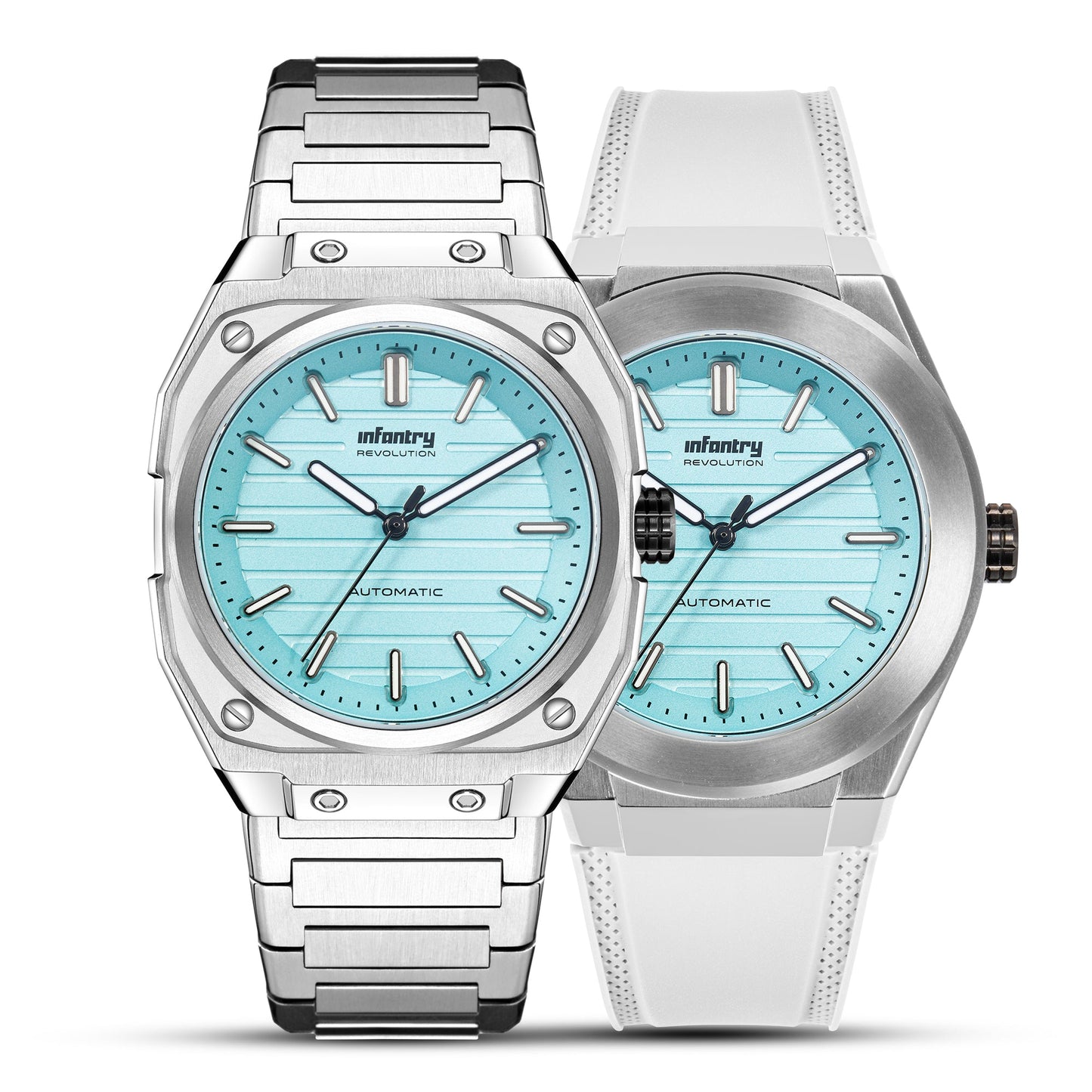 Infantry Seiko Automatic Mechanical Men's Watch Set - Turquoise waterproof_MOD42-TIFF-SET