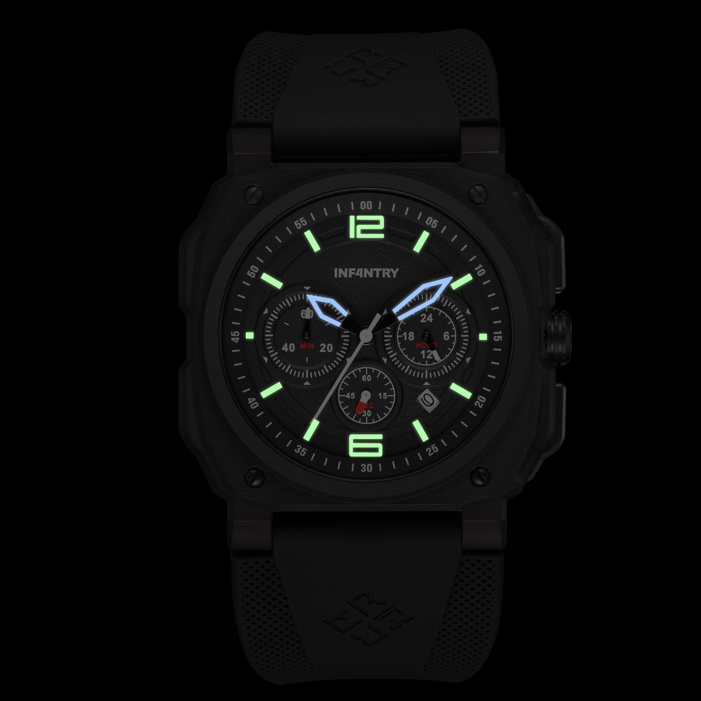 infantry chronograph military watch lume REVO47-CHR01