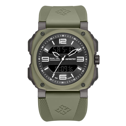 infantry dualtech pro analog digital military watch REVO47-AD01-GN-01