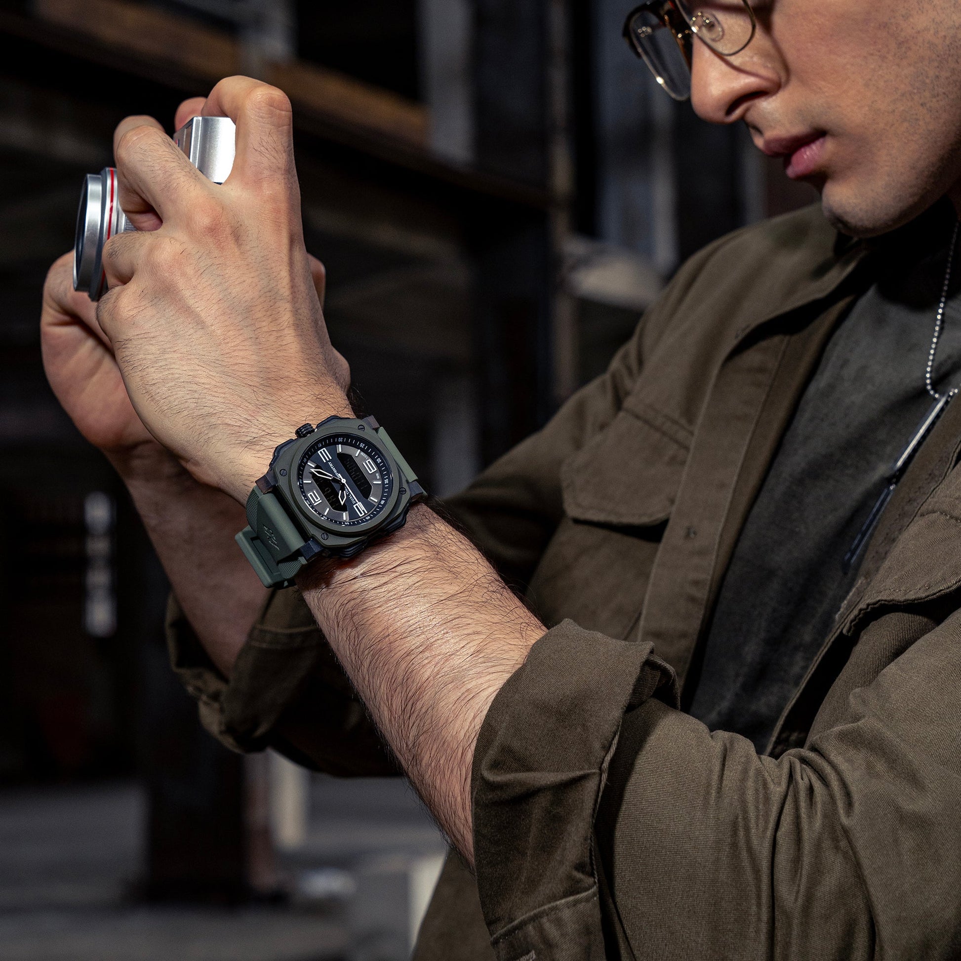 infantry dualtech pro analog digital military watch REVO47-AD01-GN-02