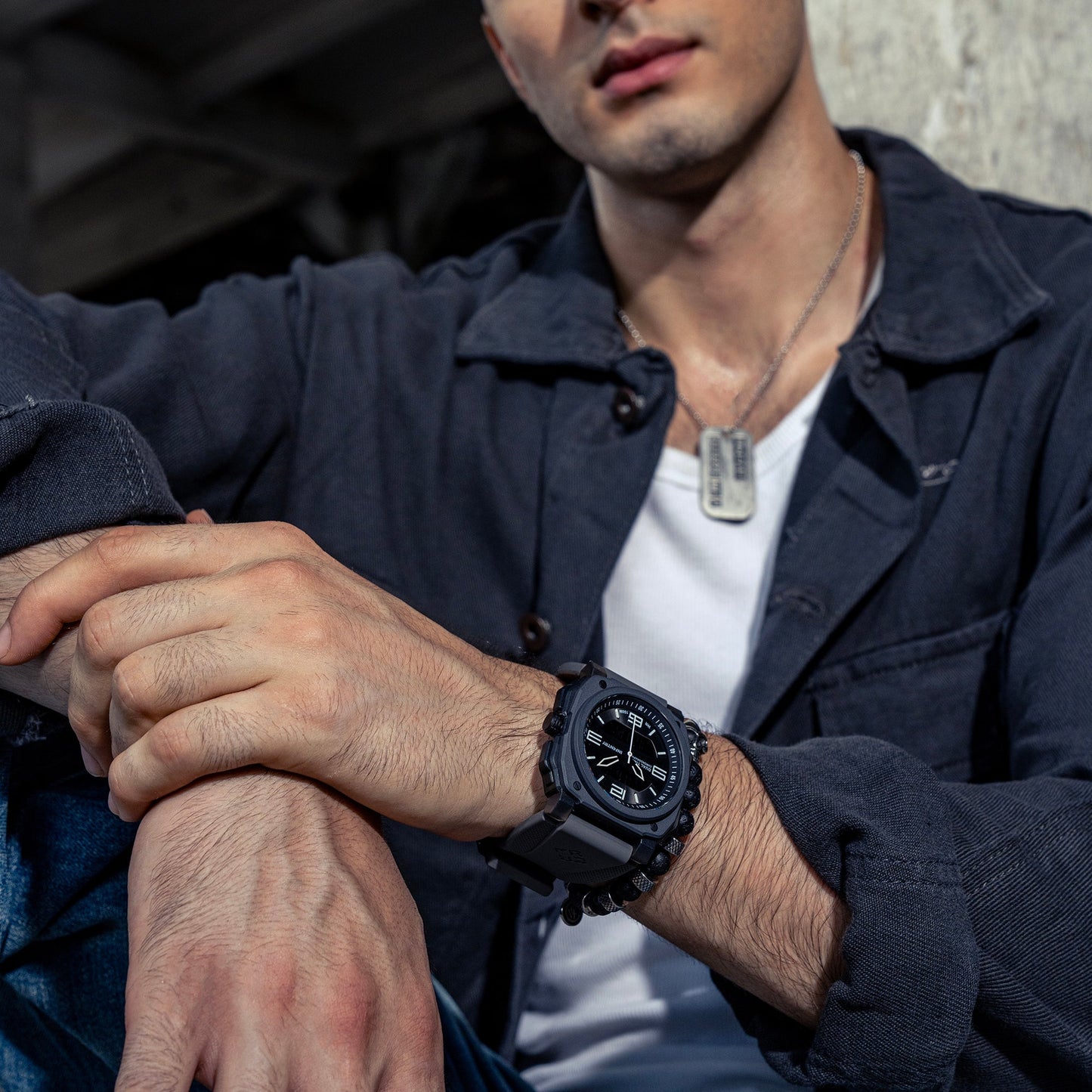 infantry dualtech pro analog digital military watch REVO47-AD01-GY-02