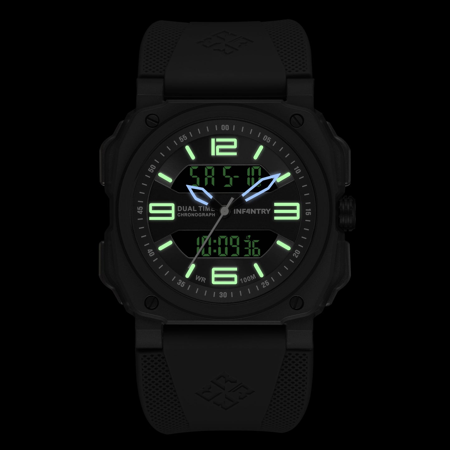 infantry dualtech pro analog digital military watch lume REVO47-AD01