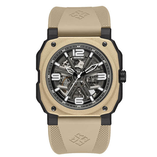 infantry skeleton mechanical watch desert REVO47-SKL01-SD-01